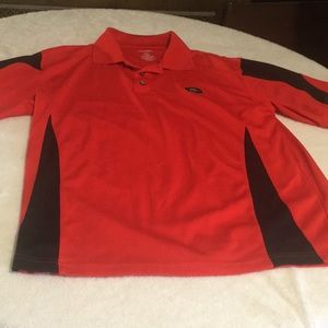Pro Edge red 3 button front short sleeved collared UGA Bulldogs polo size Medium
